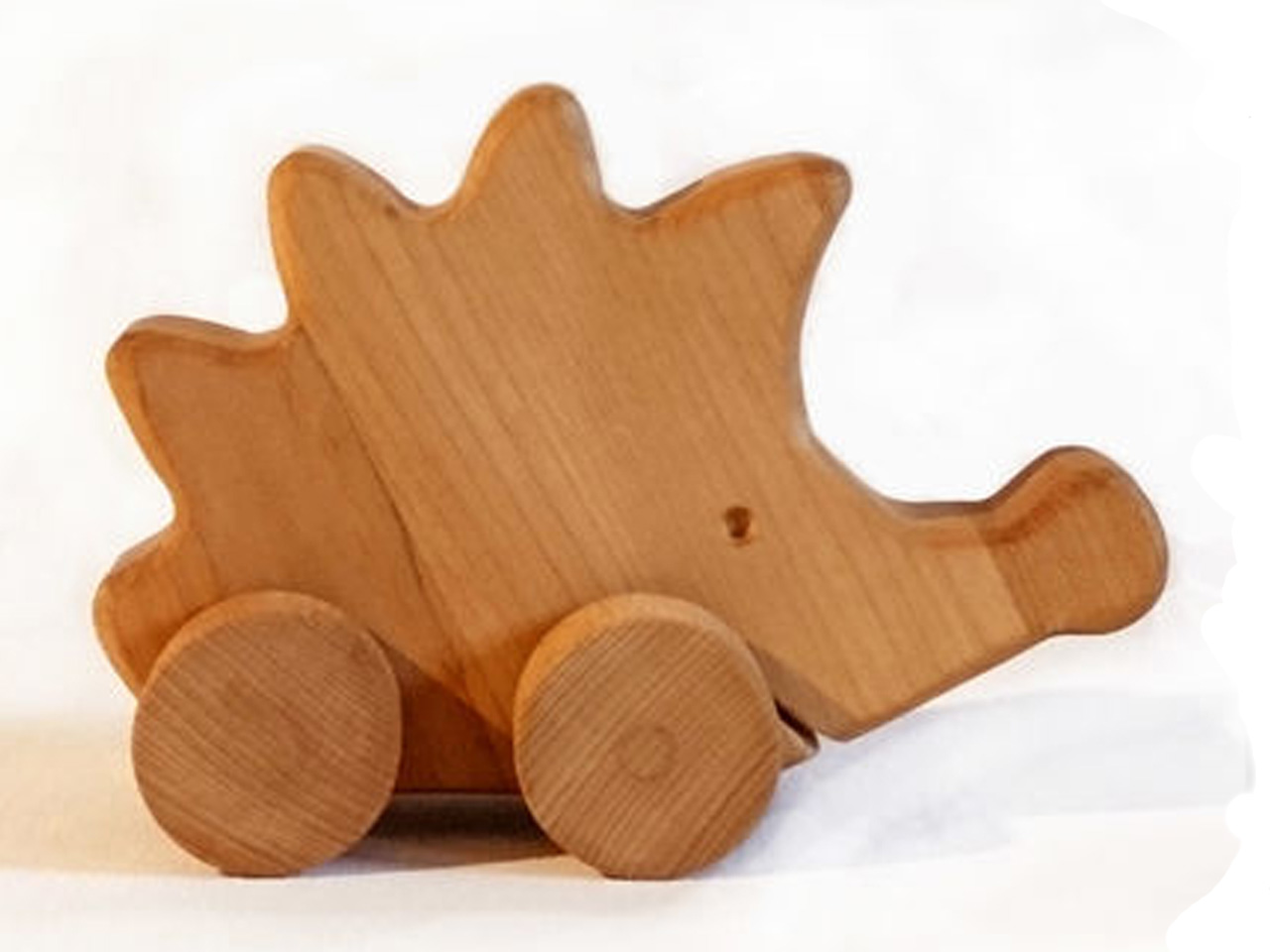 Handgefertigter Schiebe-Igel auf Rädern, Buche geölt